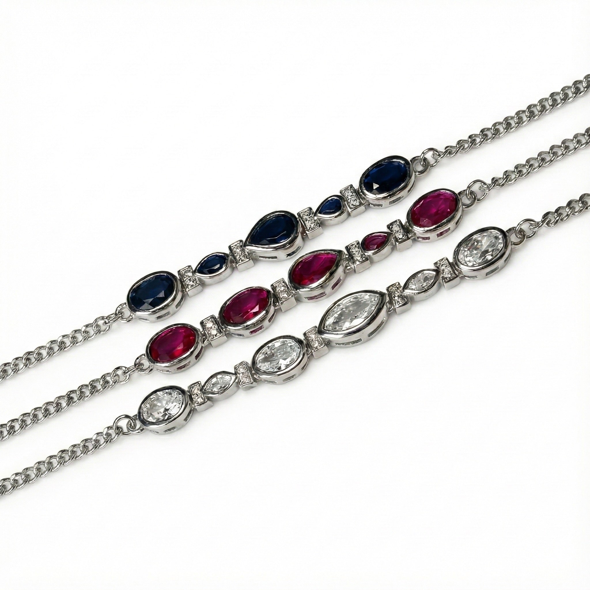 Colored Zircon Bracelet - Sterling Silver