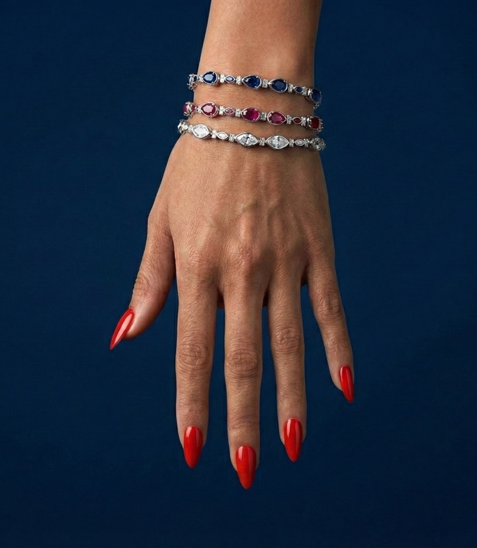 Colored Zircon Bracelet - Sterling Silver