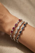 Colored Zircon Bracelet - Sterling Silver
