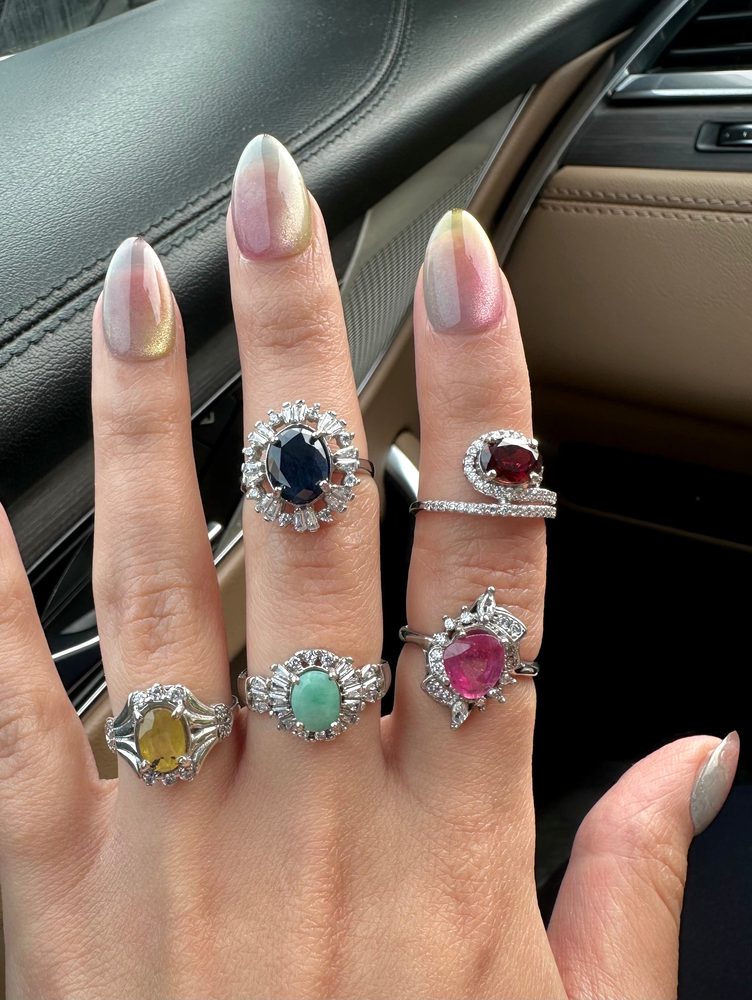 Ruby Halo Ring — Sterling Silver
