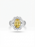 Yellow Sapphire Ring — Sterling Silver